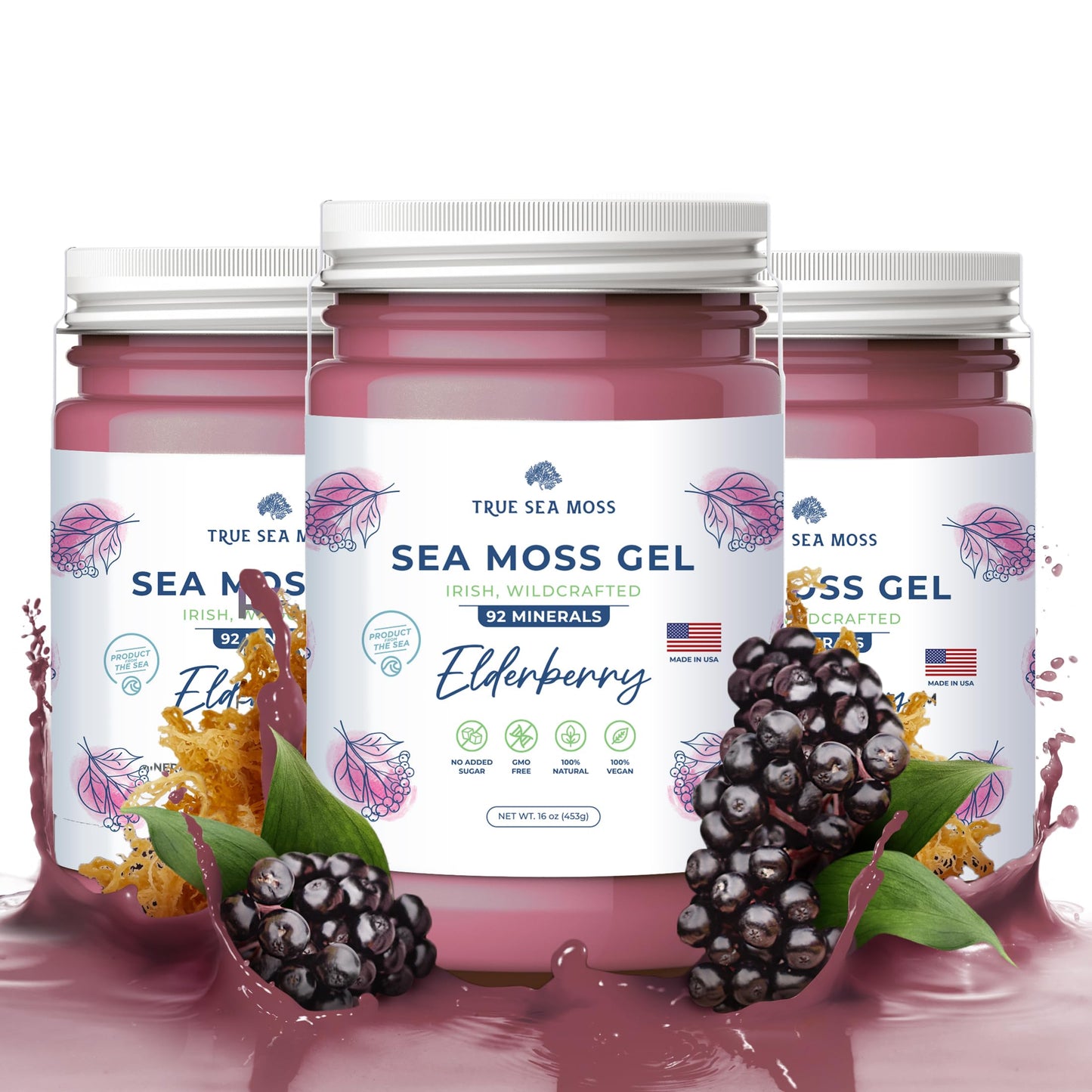 TrueSeaMoss Wildcrafted Irish Sea Moss Gel – Nutritious Organic Raw Seamoss Rich 