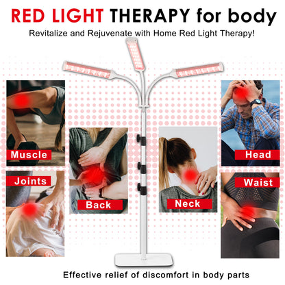 Akarishin Red Light Therapy Lamp- 660nm Red Light,850nm & 940nm Infrared Light Therapy