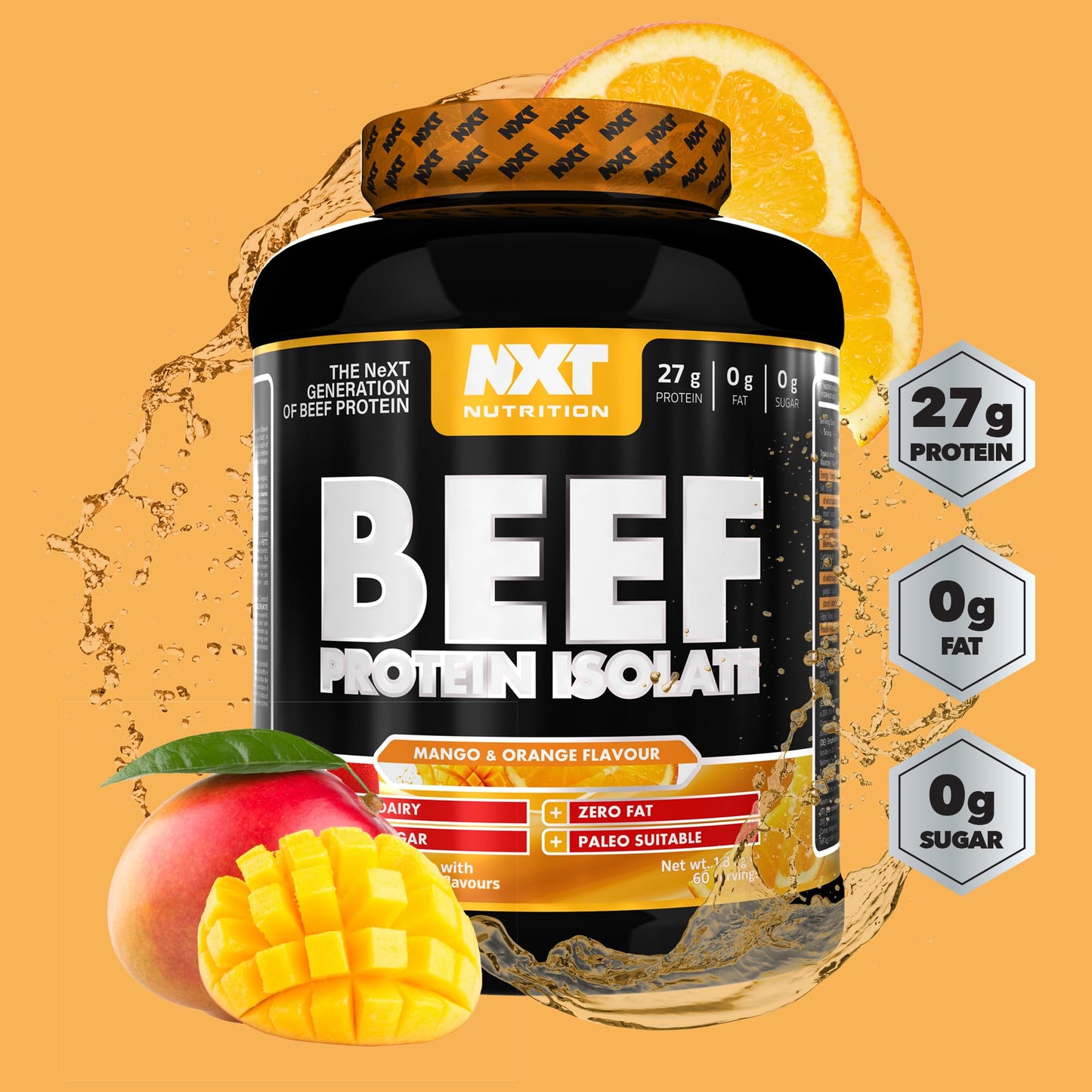 NXT Nutrition Beef Protein Isolate Powder - Protein Powder High in Natural Amino Acids