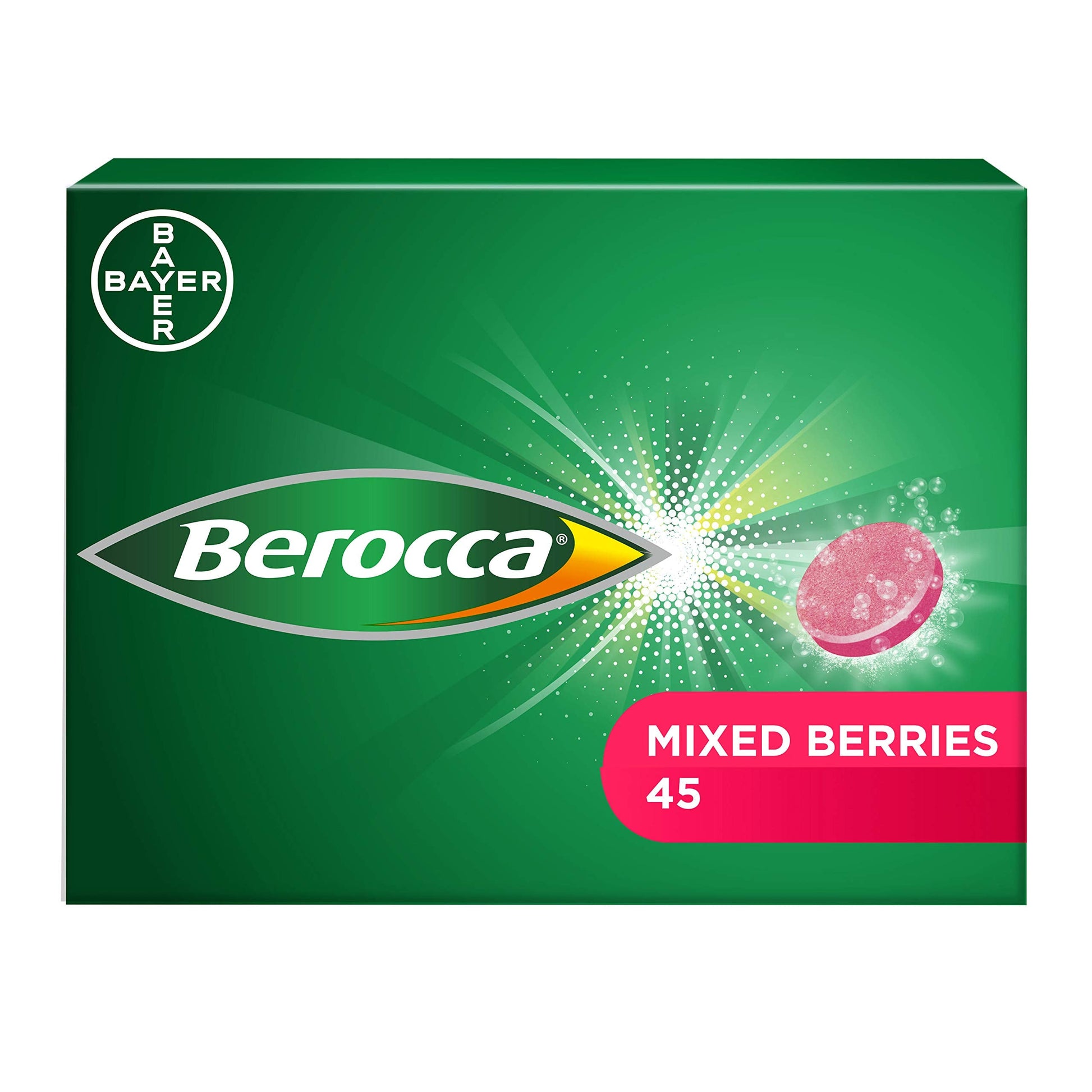 Berocca Vitamin C Effervescent Tablets, with Magnesium, Vitamin B12 and Vitamin B 