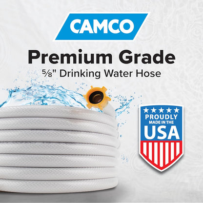 Camco TastePURE 25-Ft Water Hose - RV Drinking Water Hose Contains No Lead,