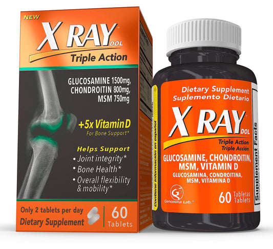 X Ray Dol Triple Action Joint Health Supplement, with 5X Vitamin D, Glucosamine 1500mg