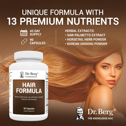 Dr. Berg All in One Vitamins for Hair, Skin & Nails - Advanced Formula with Biotin