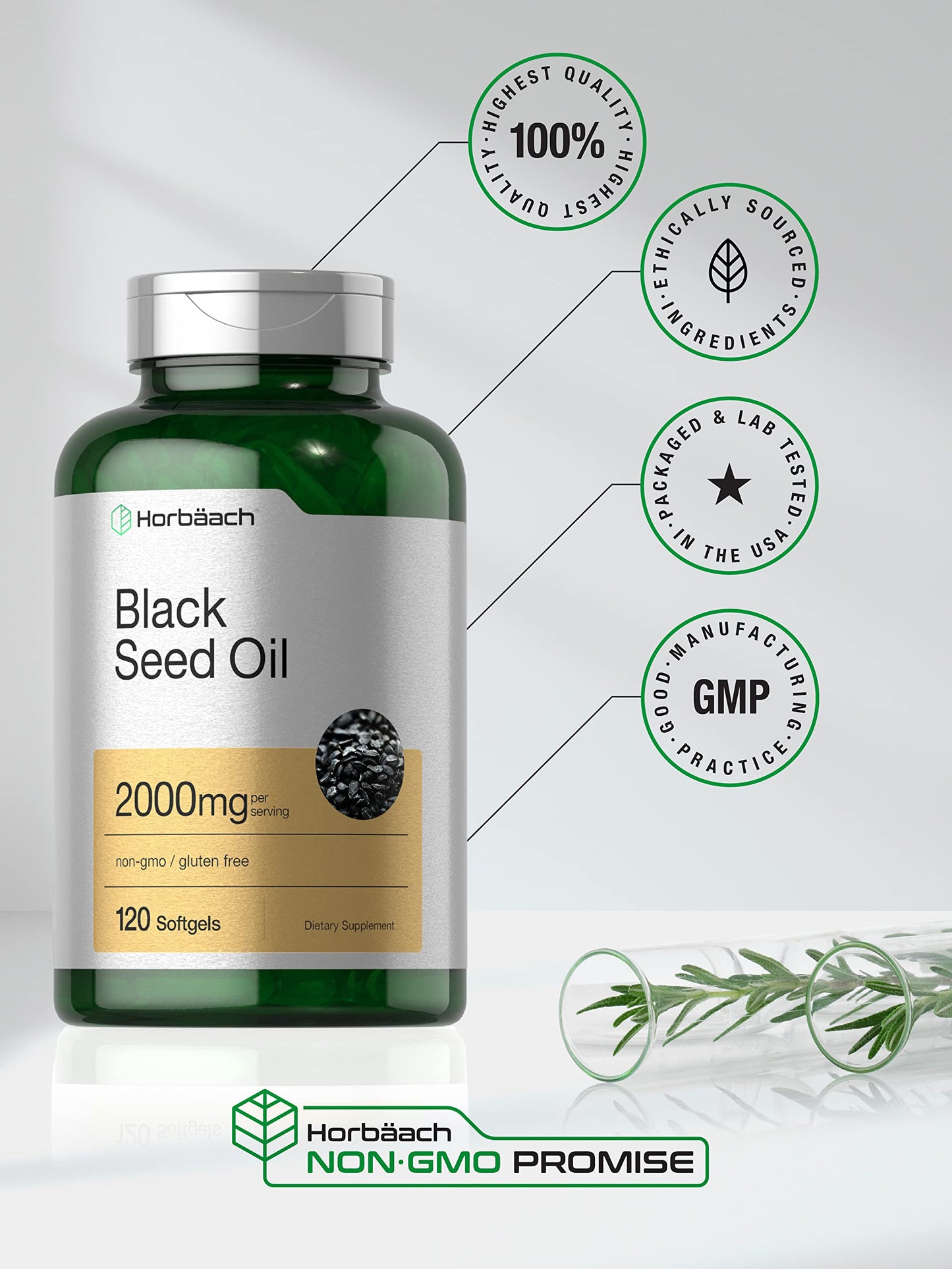 Black Seed Oil 2000mg | 120 Softgel Capsules | Cold Pressed Nigella Sativa Pills