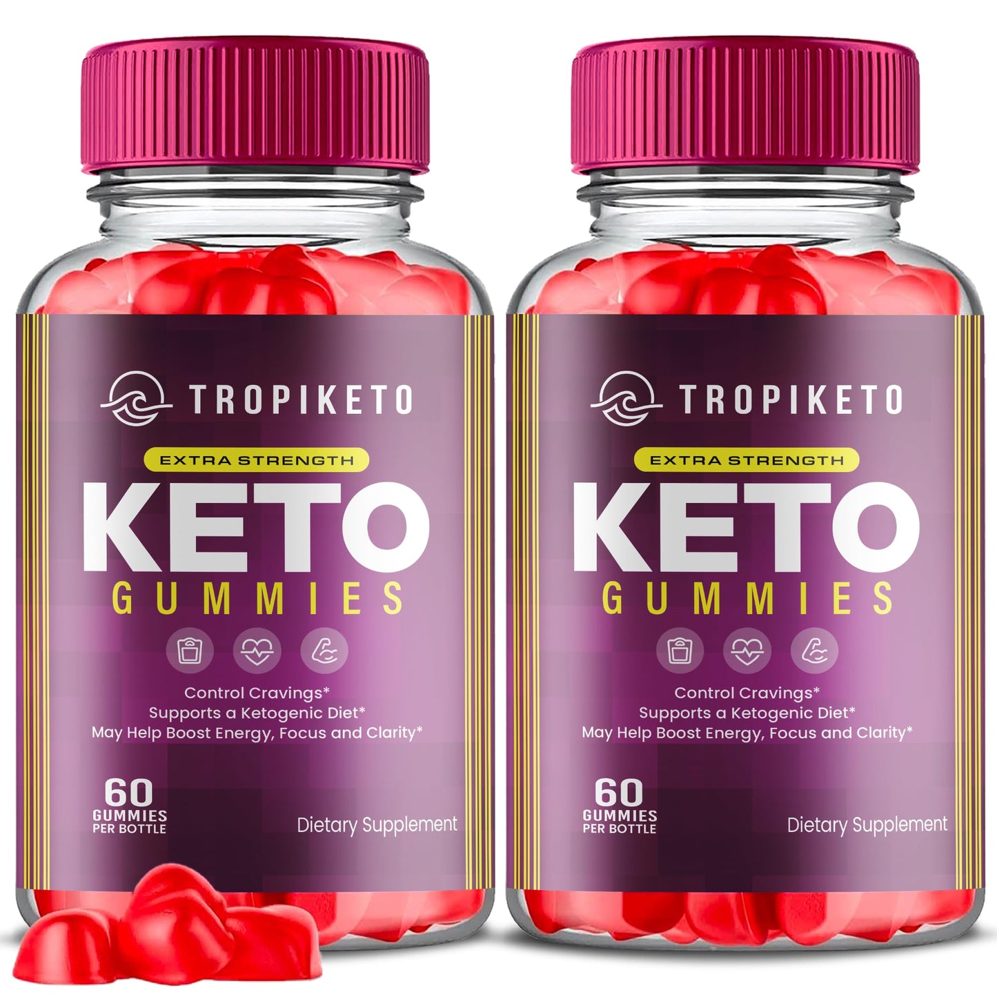 (2 Pack) Tropiketo Keto ACV Gummies, Tropiketo Keto, Tropiketo Gummies Advanced ACV