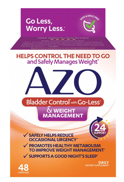 AZO Bladder Control with Go-Less® & Weight Management Dietary Supplement & Yeast Plus Dual Relief