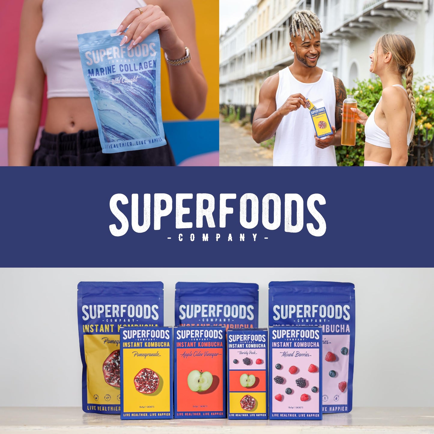 Superfoods Company - Hydrolysed Marine Collagen, Boosts Hair and Skin Health, Unflavoured