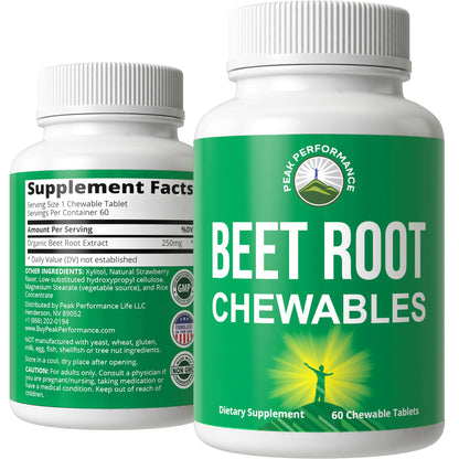 Beet Chews - Great Tasting Beets Chewables With No Added Sugar - Better Than Gummies