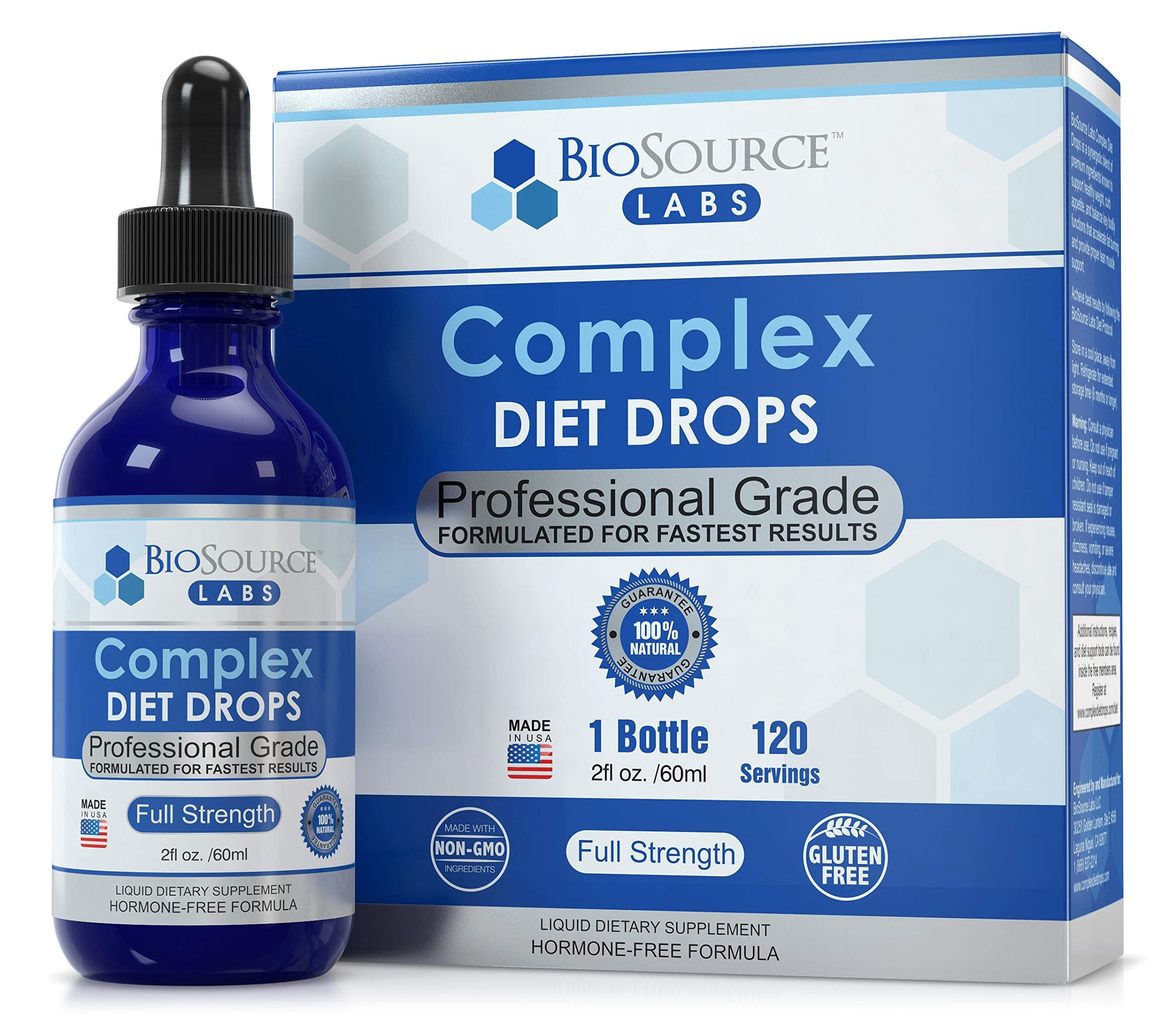 BioSource Labs Complex Diet Drops – Best Natural Weight Management Drops for Men and Women