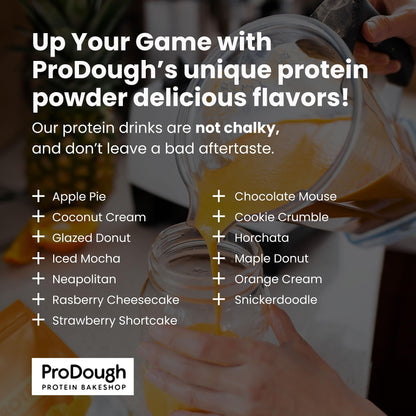 ProDough Gourmet Whey Isolate Hydrolized Protein Powder for Shake Mix- Easy Digest