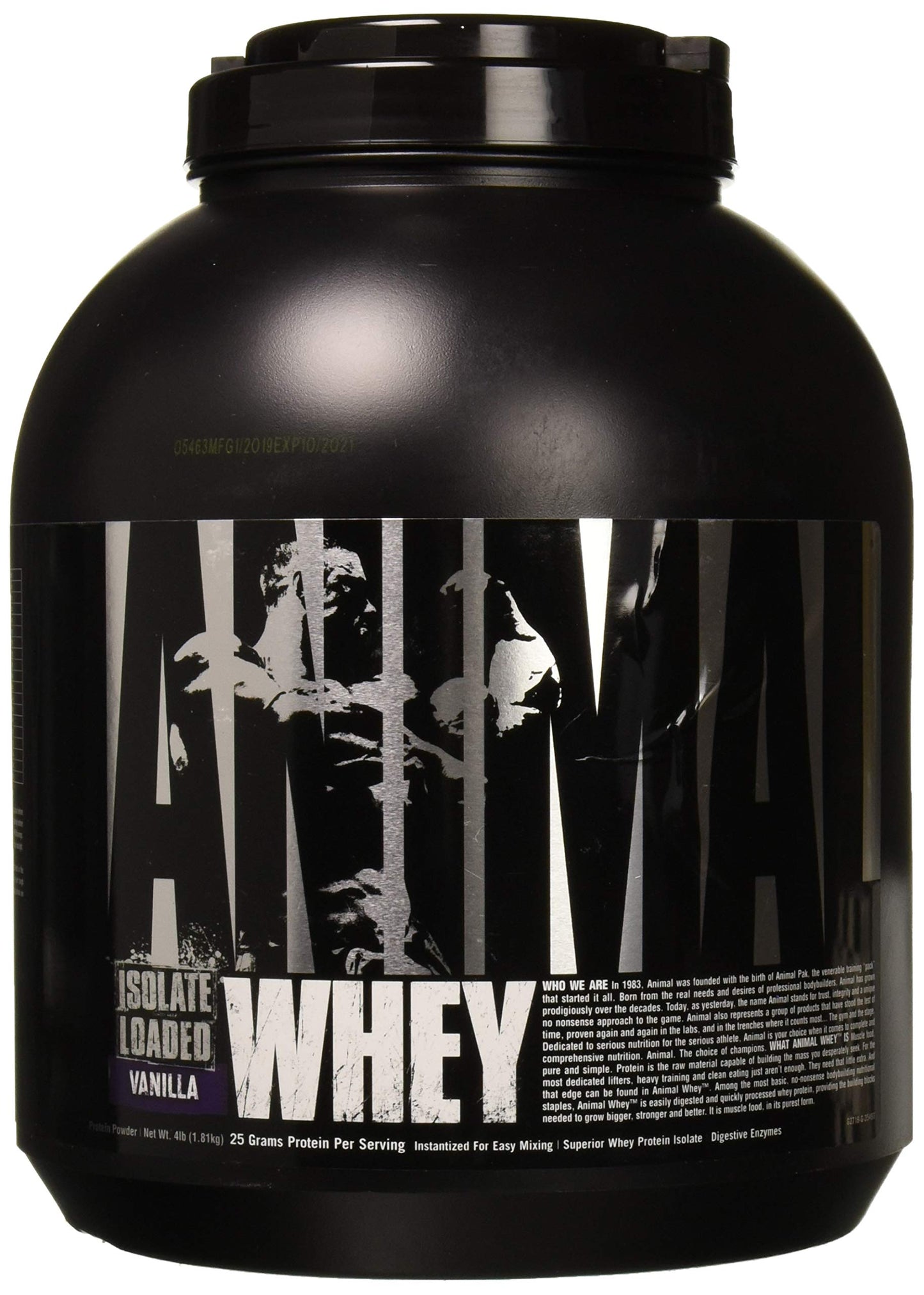 Animal Whey Isolate Whey Protein Powder – Isolate Loaded for Post Workout