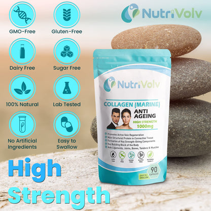 Nutrivolv Collagen Marine (1000mg) Supplement for Skin , Anti Ageing