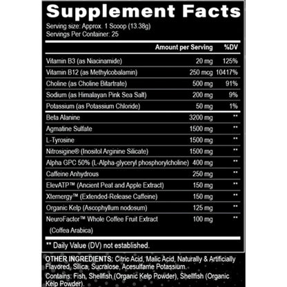 Black Magic Supply Villain High-Stim Nootropic Pre-Workout - Beta-Alanine, L-Tyrosine, & Caffeine - Pump & Focus - 25 Servings (Bombsicle)