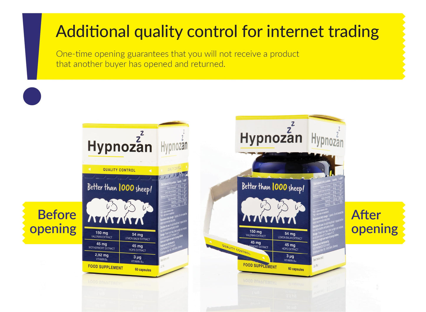 Hypnozan. 60 Easy Nights in Every Pack - 60 Capsules, Just One Before Bed. Natural