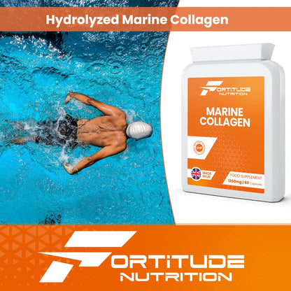 Marine Collagen Capsules | Hydrolyzed Marine Collagen with Vitamin C | High Strength Collagen