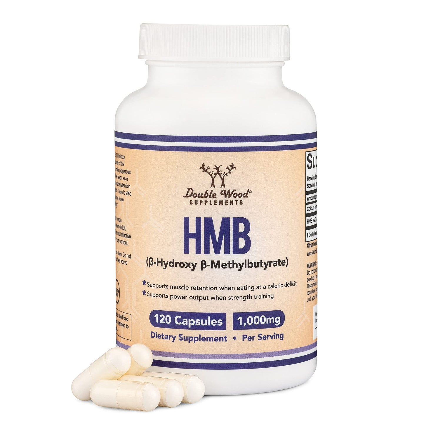 HMB Supplement, Third Party Tested, Made in USA, 120 Capsules, 1000mg per Serving