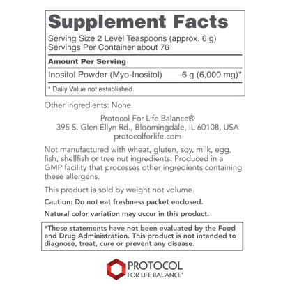 Protocol For Life Balance - Myo-Inositol Powder - Supports a Healthy Mood, Emotional