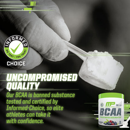 MusclePharm Essentials BCAA Powder, Pre & Post Workout Recovery Drink, Supports