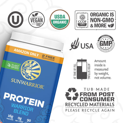 Vegan Protein Powder Plant-based Protein Powder USDA Organic | BCAA Amino Acids