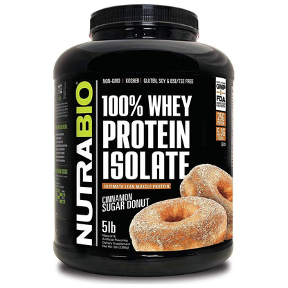 NutraBio Whey Protein Isolate Supplement – 25g of Protein Per Scoop with Complete 