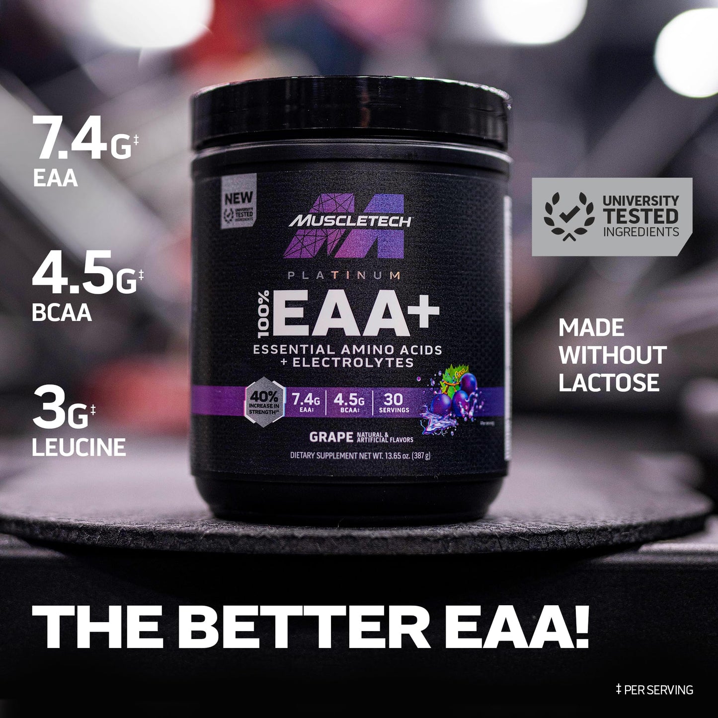 MuscleTech | Platinum 100% EAA+ |Essential Amino Acids | Muscle Strength Builder