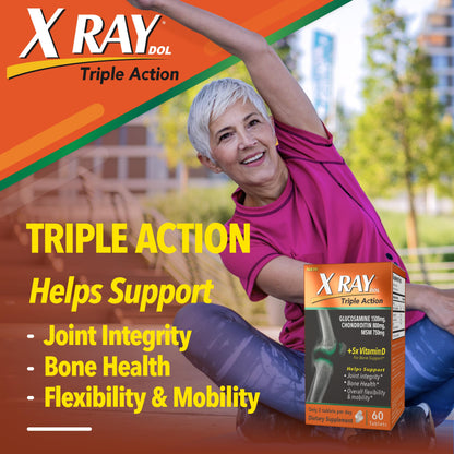 X Ray Dol Triple Action Joint Health Supplement, with 5X Vitamin D, Glucosamine 1500mg