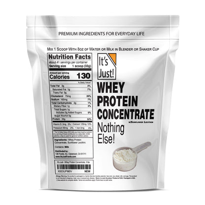 It's Just! - 100% Whey Protein Concentrate, Made in USA, Premium WPC-80, No Added