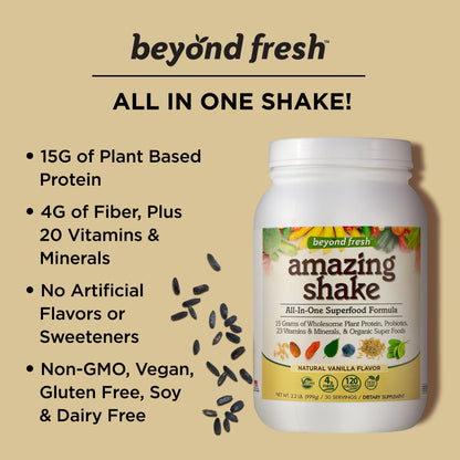 Beyond Fresh Amazing Shake, Superfood Formula, Plant Protein Based, Meal Replacement