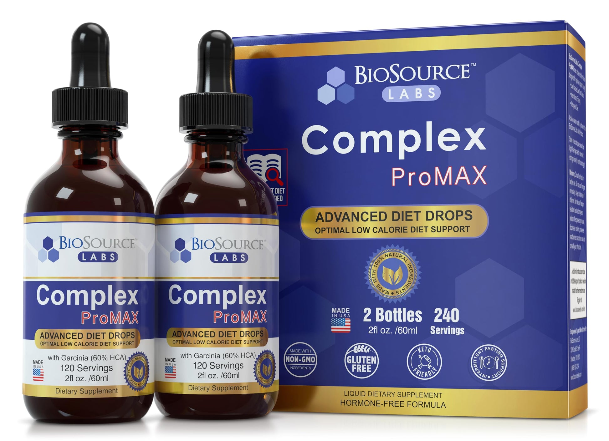 BioSource Labs Complex ProMAX Premium Diet Drops (2 x 2 oz Bottle)