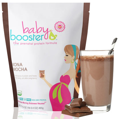 Baby Booster Prenatal Vitamin Supplement Shakes, Kona Mocha and Tahitian Vanilla