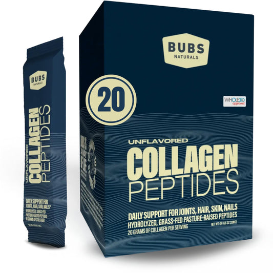 BUBS Naturals Unflavored Collagen Peptides Powder - Best Proteins for Joints & Skin