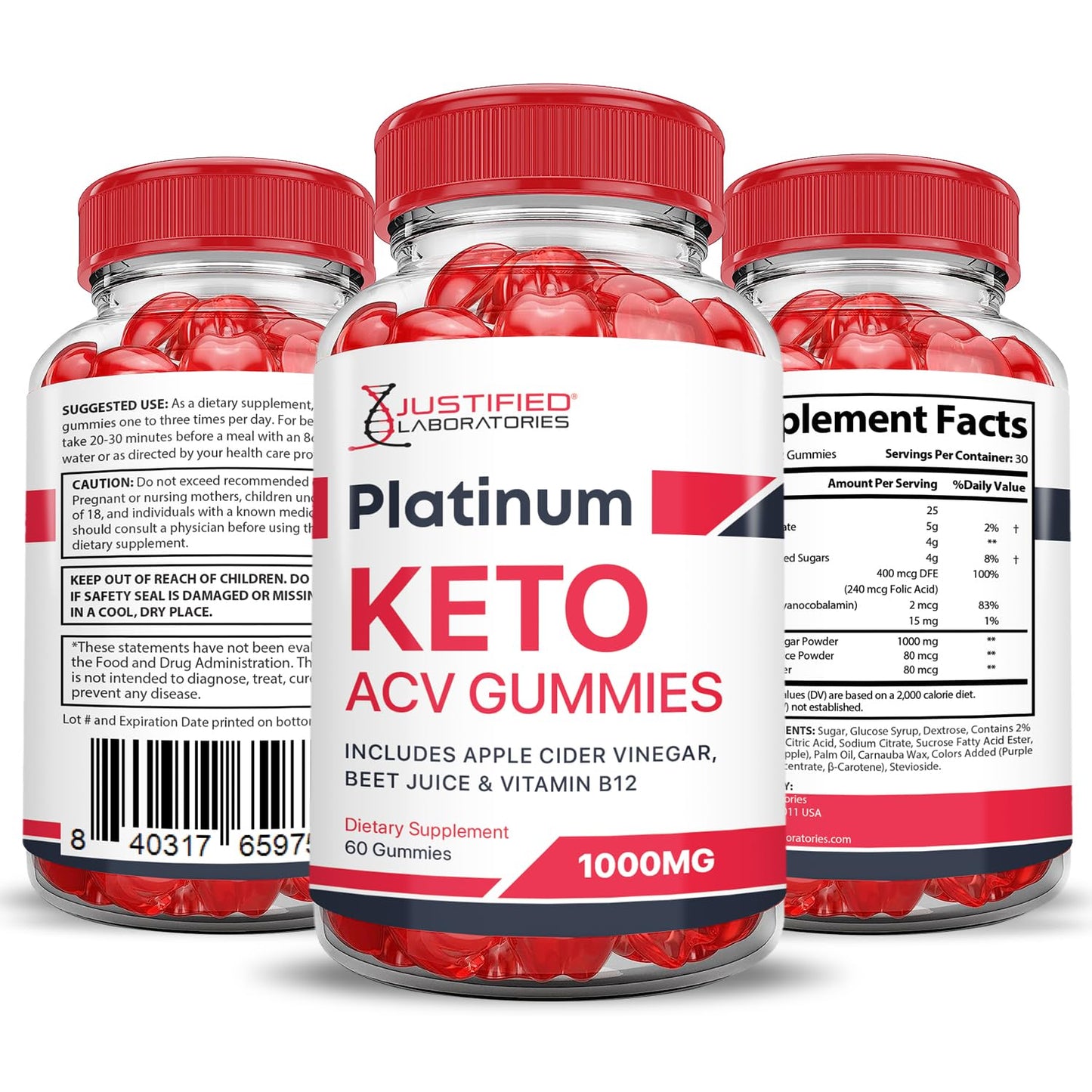 (2 Pack) Platinum Keto ACV Gummies Advanced Formula 1000MG Platinum Keto Gummies