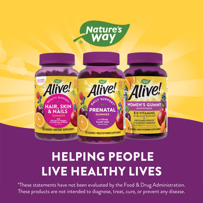 Nature's Way Alive! Prenatal Gummies with DHA, Supports Baby's Eye and Brain Development