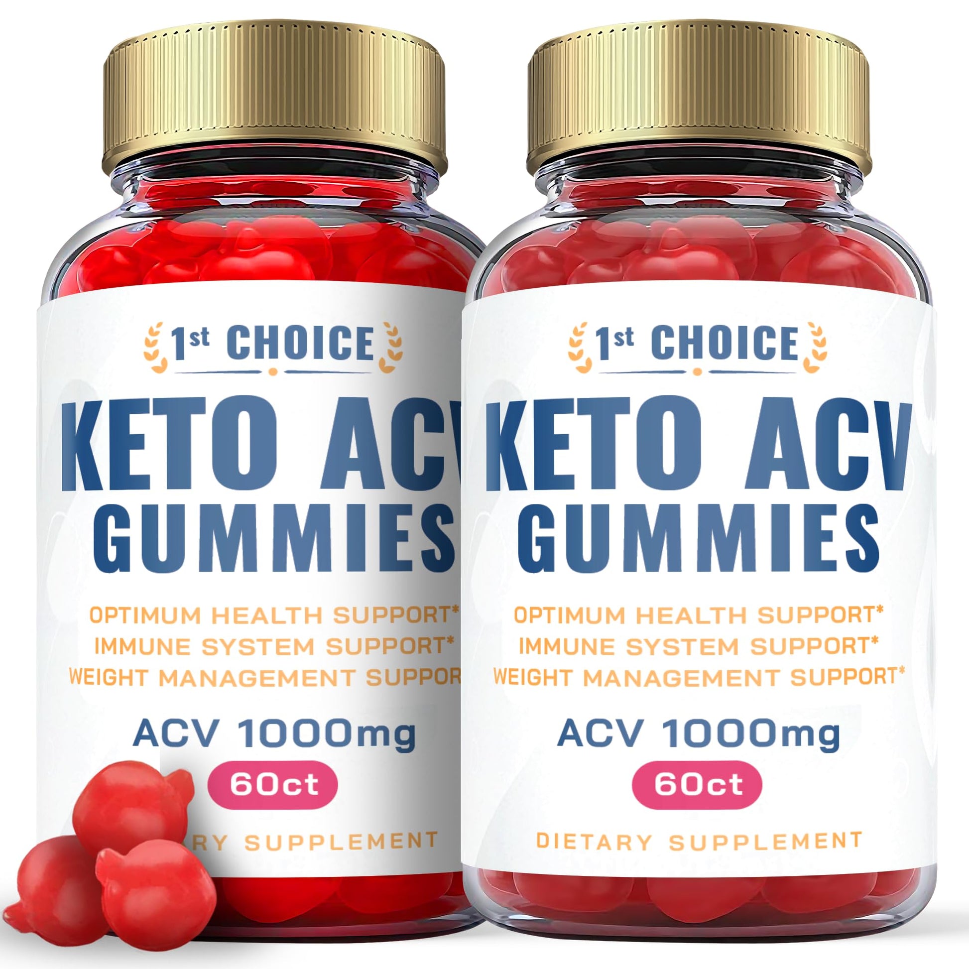 Ark Labs (2 Pack) 1st Choice Keto Gummies, 1st Choice ACV Gummies, 1st Choice Keto ACV