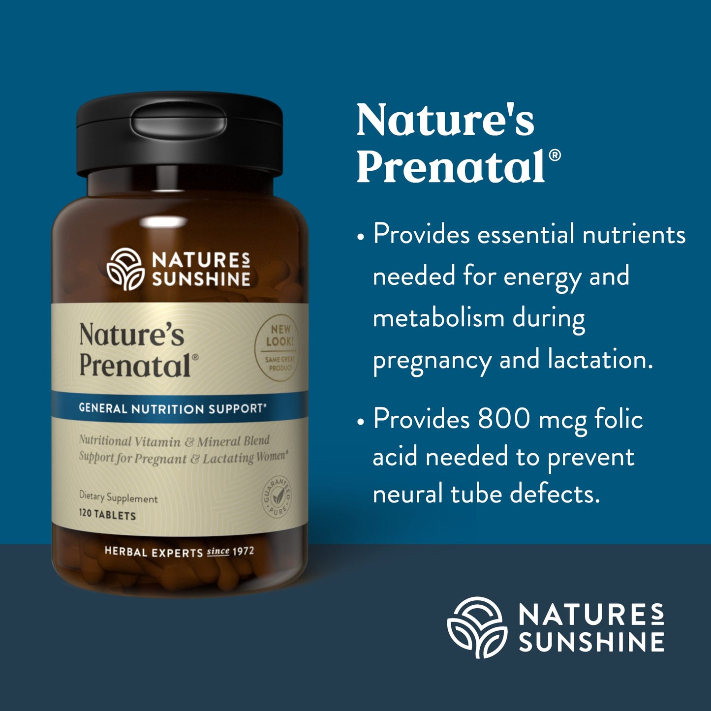 Nature's Sunshine Prenatal, 120 Tablets | Prenatal Vitamin Provides a Combination