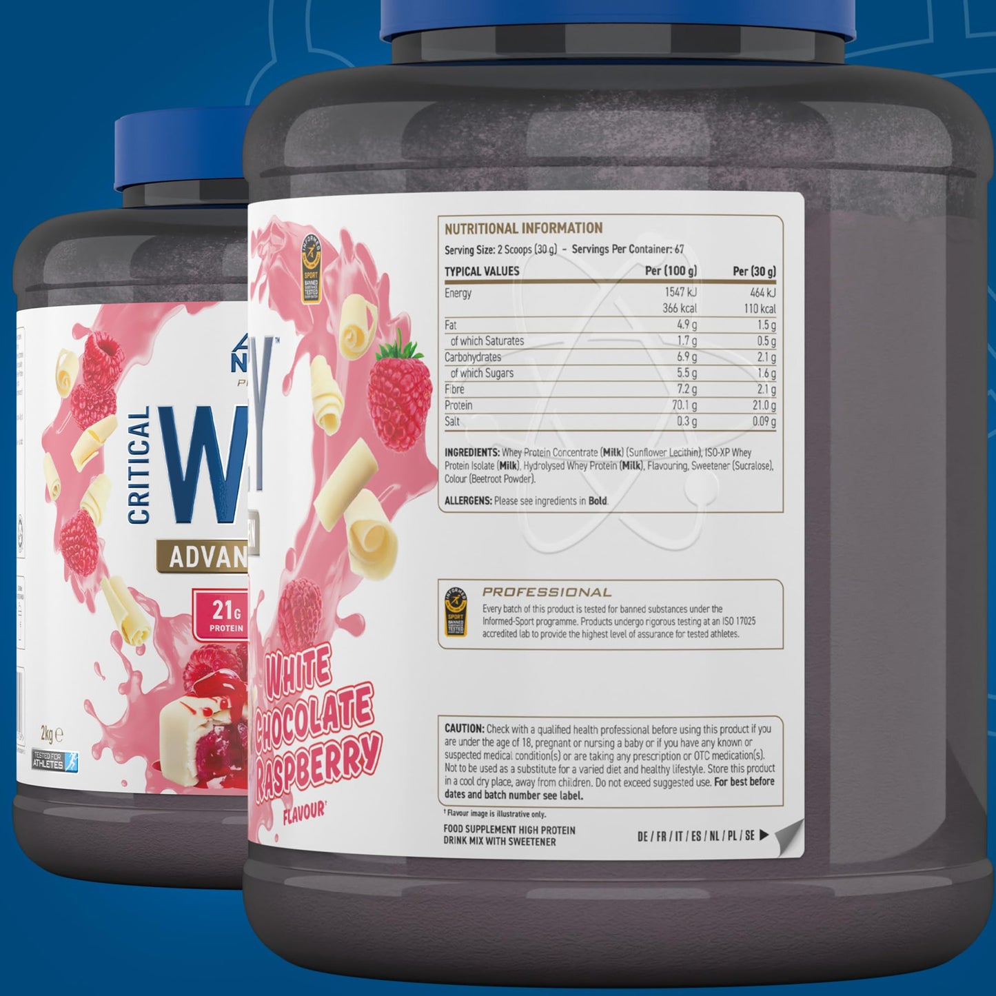 Applied Nutrition Critical Whey Protein Powder 2kg - High Protein Powder, Protein Milkshake