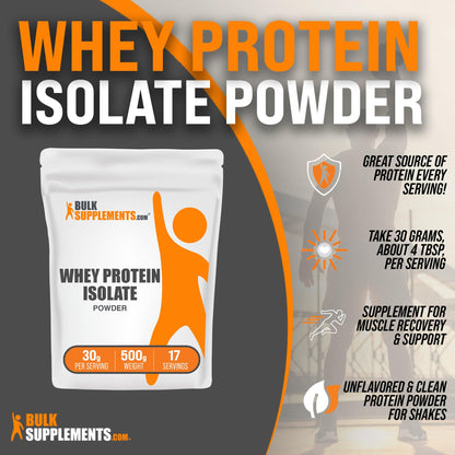 BULKSUPPLEMENTS.COM Whey Protein Isolate Powder - Unflavored Protein Powder