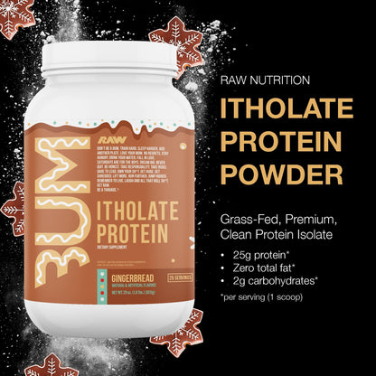 RAW Whey Isolate Protein Powder, Gingerbread (CBUM Itholate Protein) - 100% Grass