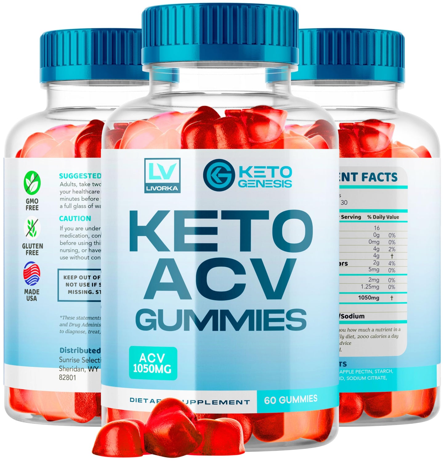 5 Pack - Keto Genesis Keto ACV Gummies Advanced Weight Loss, Genesis ACV, Genesis