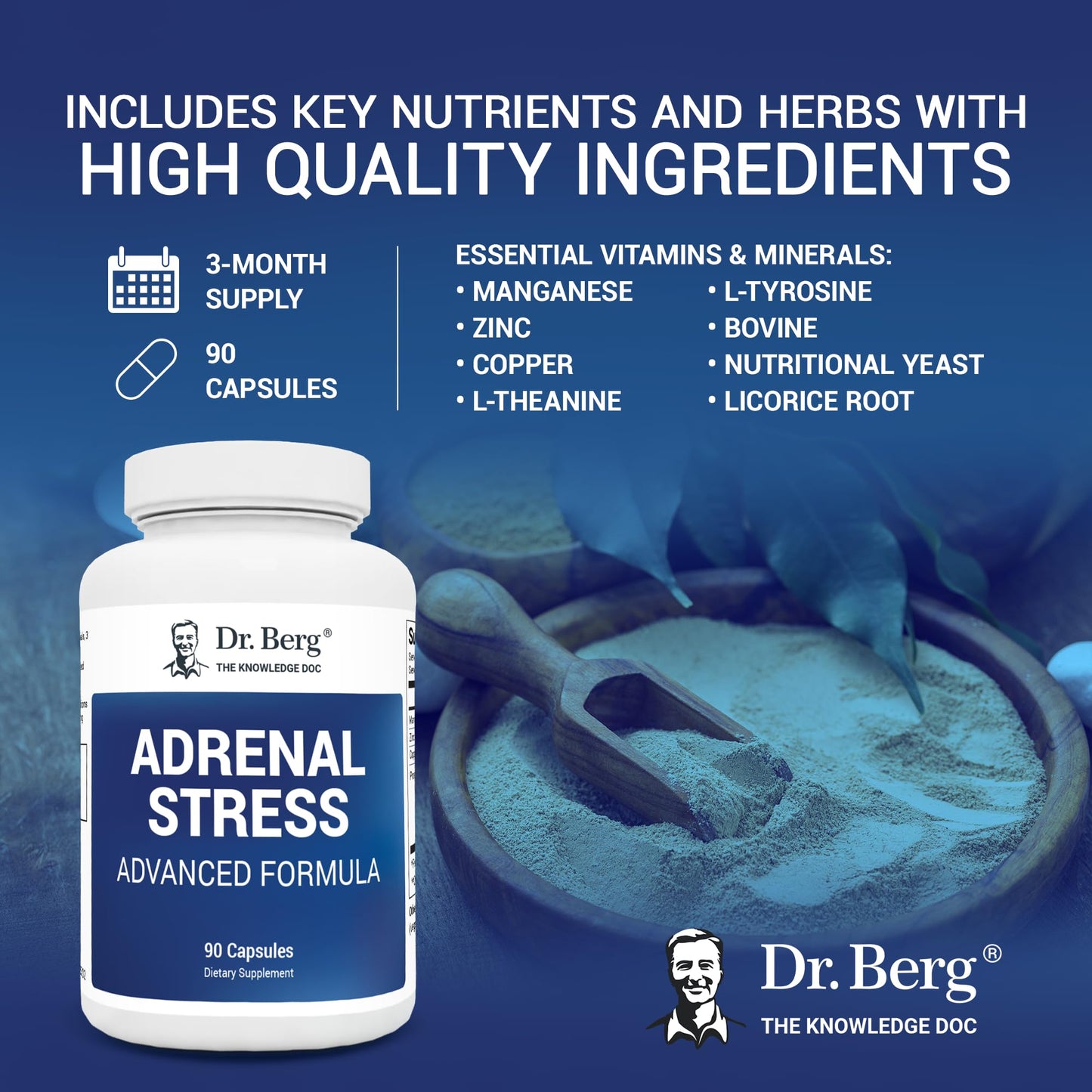 Dr. Berg’s Adrenal Stress Advanced Formula - Adrenal Support Supplements for Stress