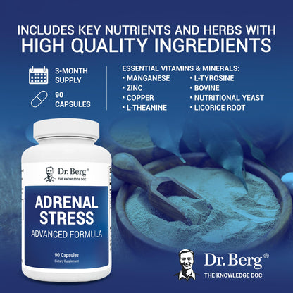 Dr. Berg’s Adrenal Stress Advanced Formula - Adrenal Support Supplements for Stress