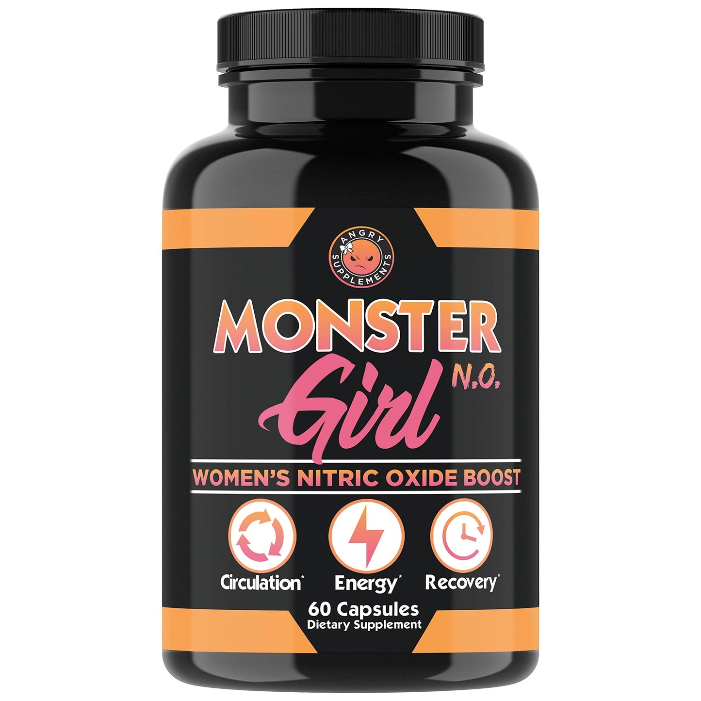 Angry Supplements Monster Girl N.O. Women’s Nitric Oxide Booster Capsules, Boost Energy