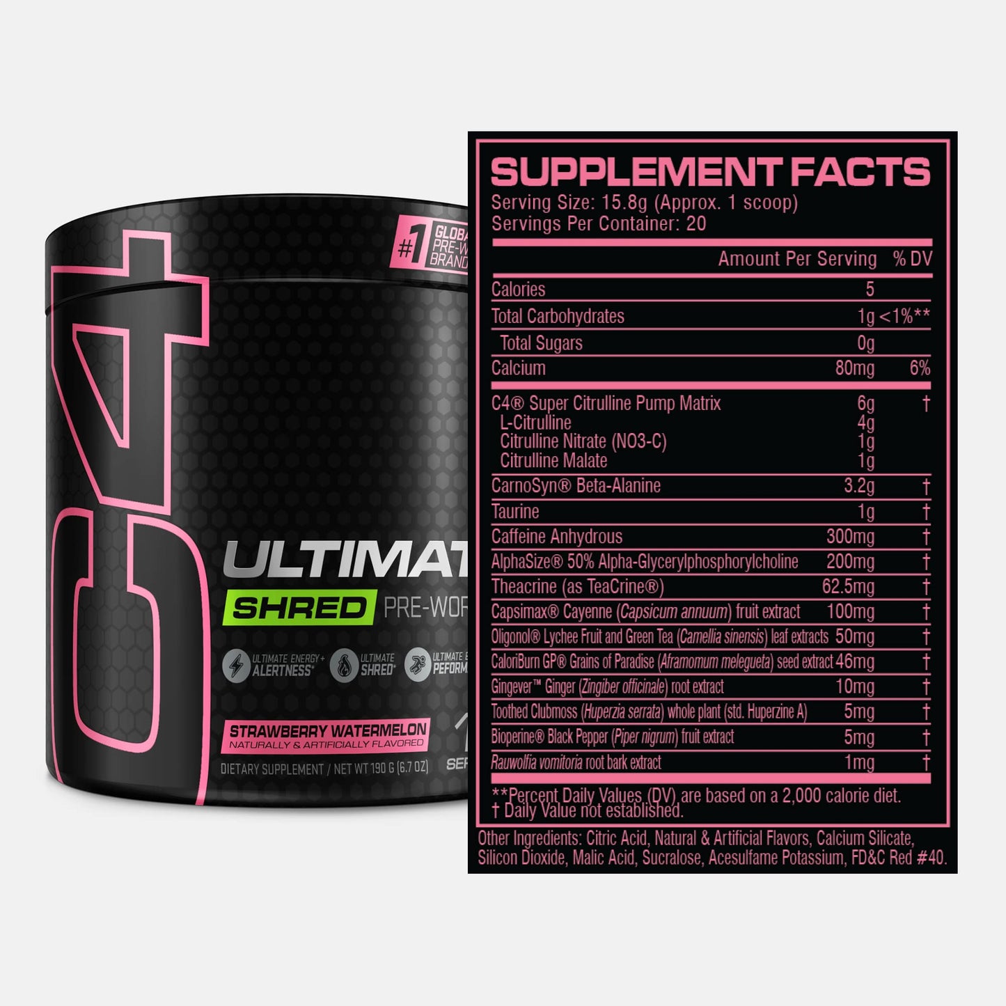 Cellucor C4 Ultimate Shred Pre Workout Powder, Fat Burner for Men & Women, Weight Loss