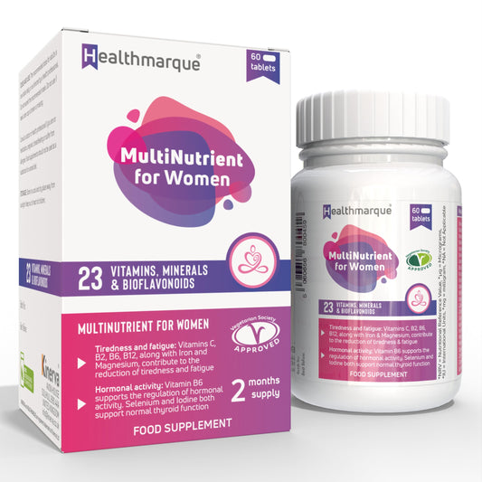 Premium Daily Multivitamin Tablets for Women - 23 Essential Vitamins, Minerals & Bioflavonoids