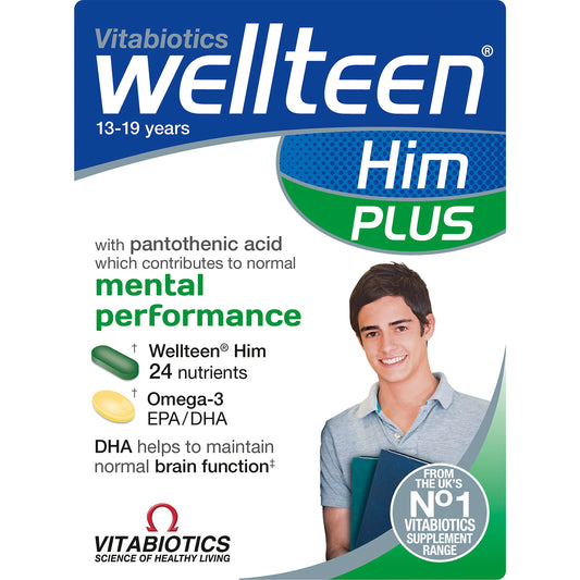 Vitabiotics Wellteen Him Plus Tablets/Capsules, 56 Count (Pack of 1)