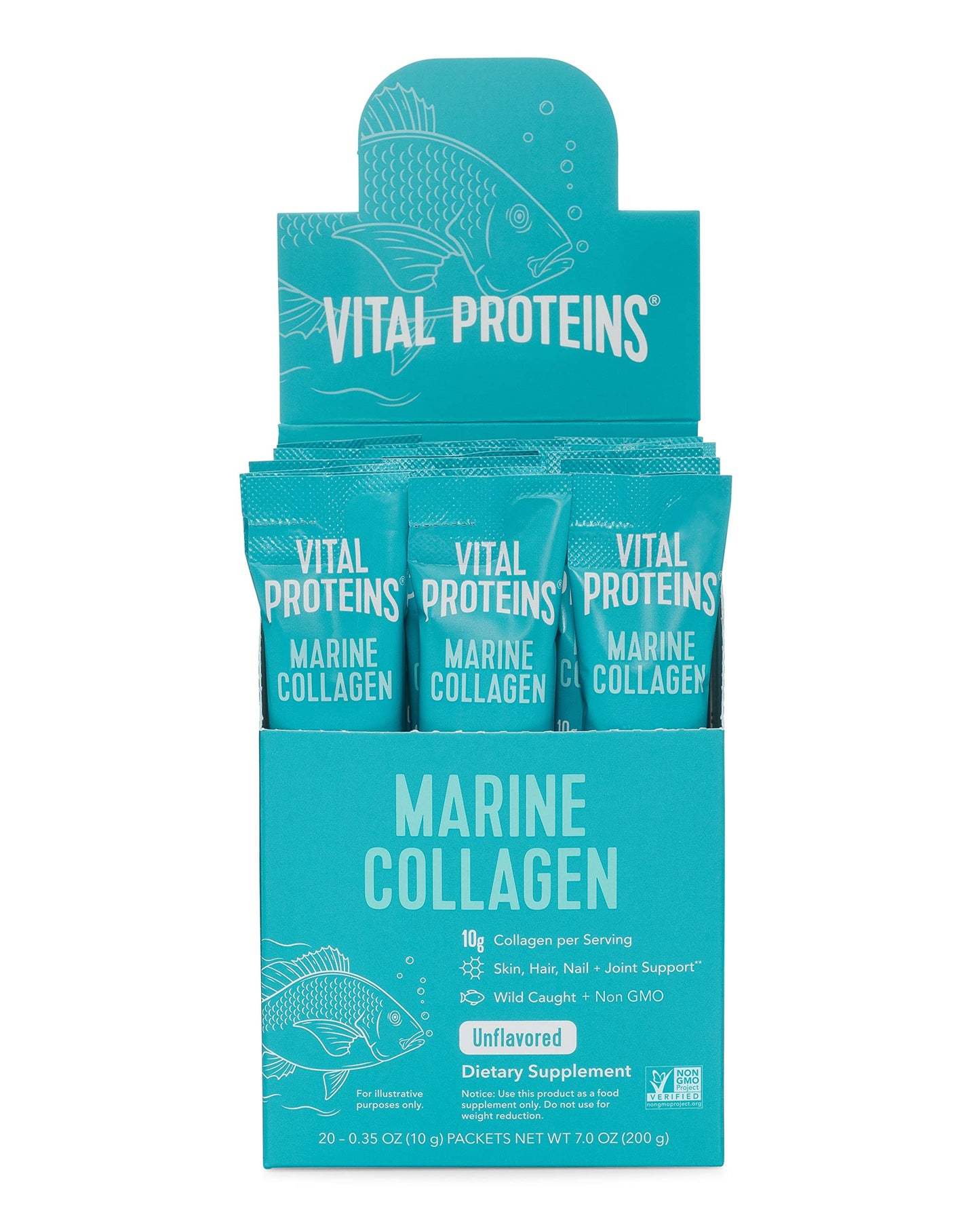 Vital Proteins Marine Collagen, Wild-Caught, Non-GMO Project Verified, Unflavored Stick