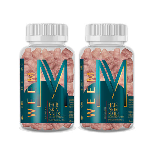 WEEM Hair Skin and Nails Gummies - Supports Healthy Hair - Vegan biotin Vitamins