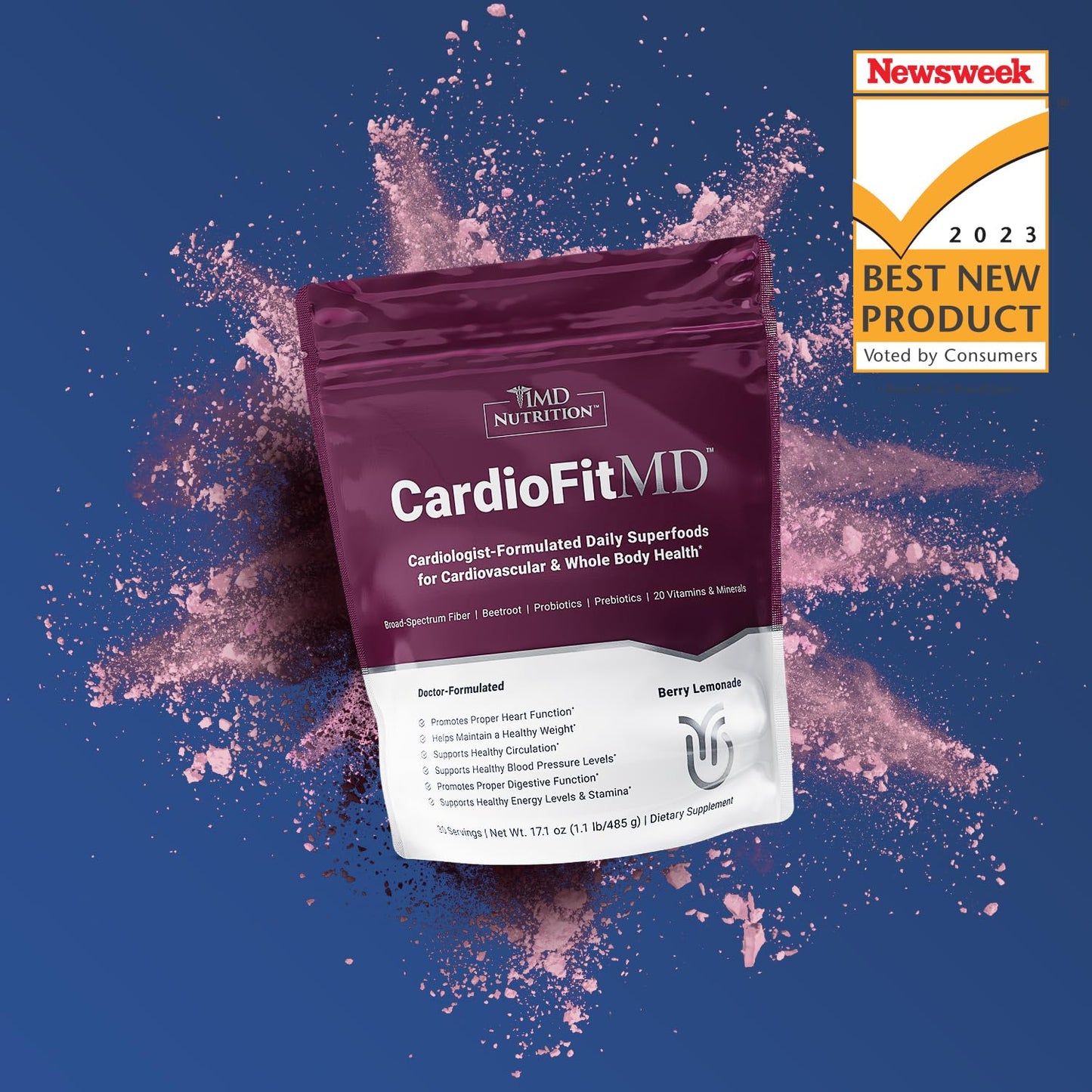 1MD Nutrition CardioFitMD - Vegan Beets Superfood Keto-Friendly Heart Health Powder