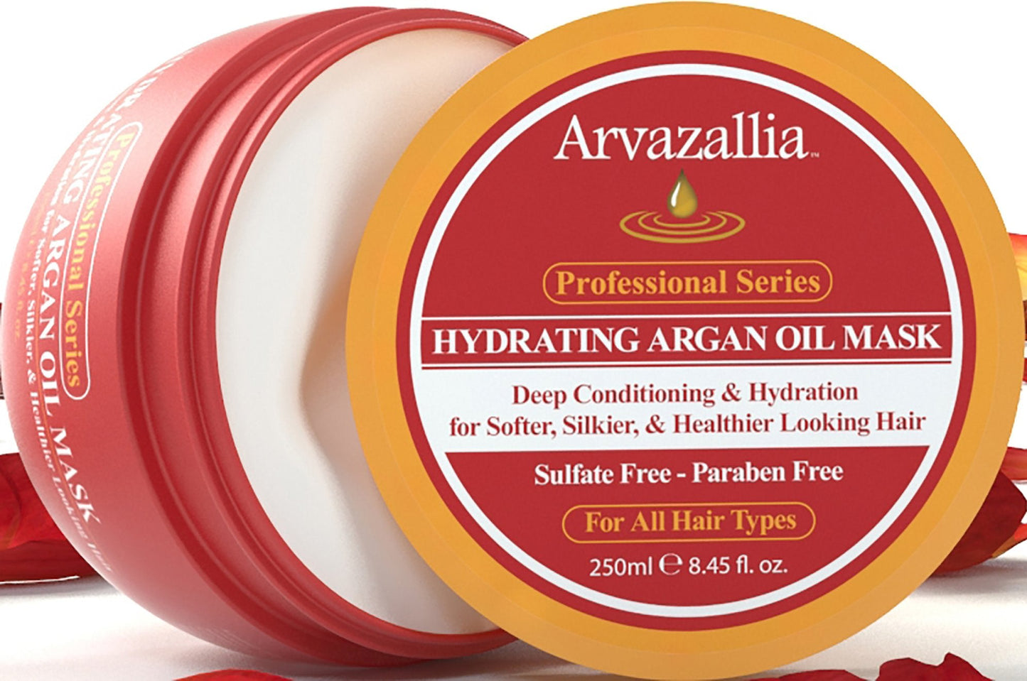 Arvazallia Hydrating Argan Oil Hair Mask and Deep Conditioner for Dry or Damaged Hair