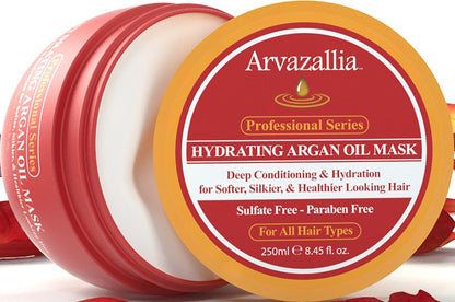 Arvazallia Hydrating Argan Oil Hair Mask and Deep Conditioner for Dry or Damaged Hair